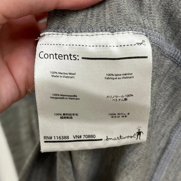 Smartwool Thermal Merino Wool Half-Zip Base Layer Thumbholes Hiking Outdoors Med - Picture 11 of 13